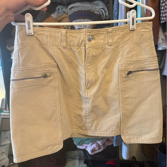 Khaki Cargo Mini Skirt - Picture 2 of 4